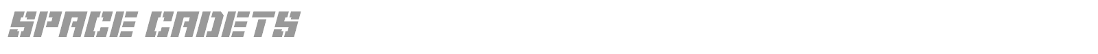 Space Cadets font preview